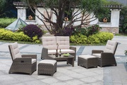 All Weather Wicker Reclining Lounge Chairs and Loveseat 